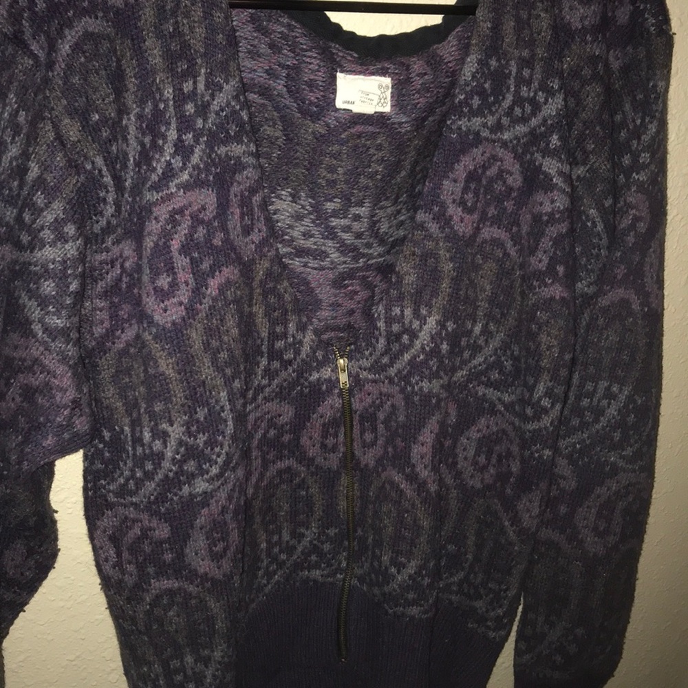 vintage sweater, quarter zip up